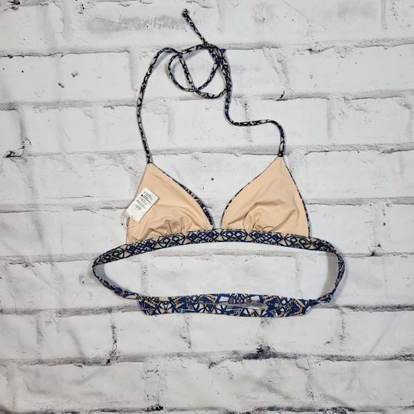 L*SPACE Blue Peach Tanzania Reversible Triangle Bikini Top Size Extra Small - Picture 3 of 3